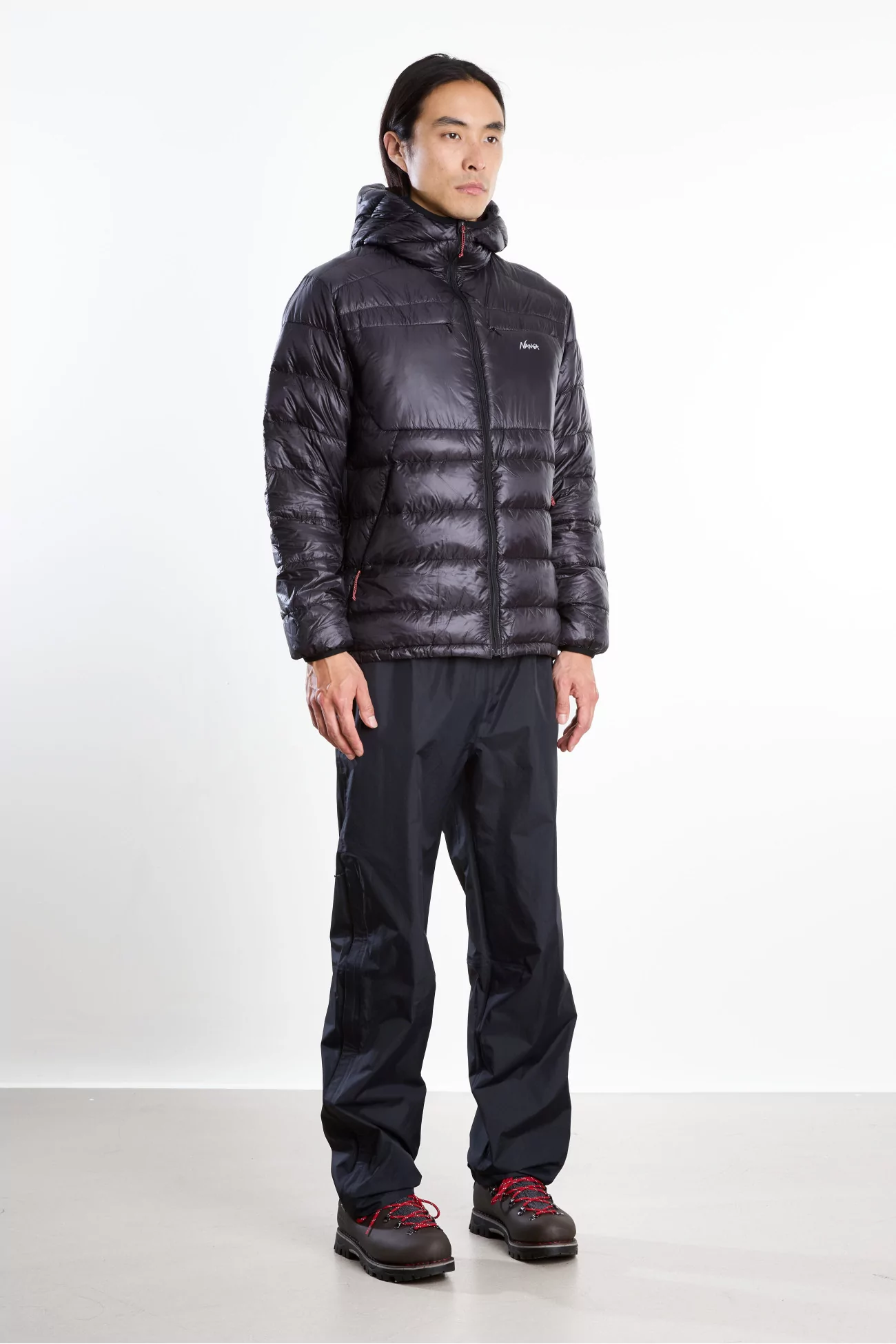 Nanga Minimarhythm Down Zip Hoodie – Black | Centre Commercial