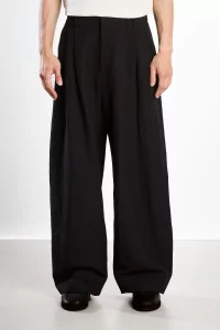 Studio Nicholson Line Linen Wool Pant – Black | Centre Commercial