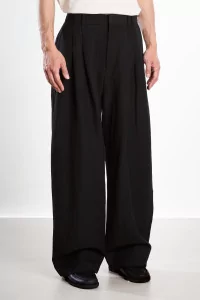 Studio Nicholson Line Linen Wool Pant – Black | Centre Commercial