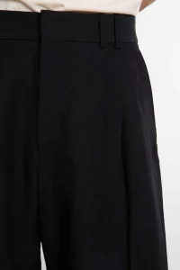 Studio Nicholson Line Linen Wool Pant – Black | Centre Commercial