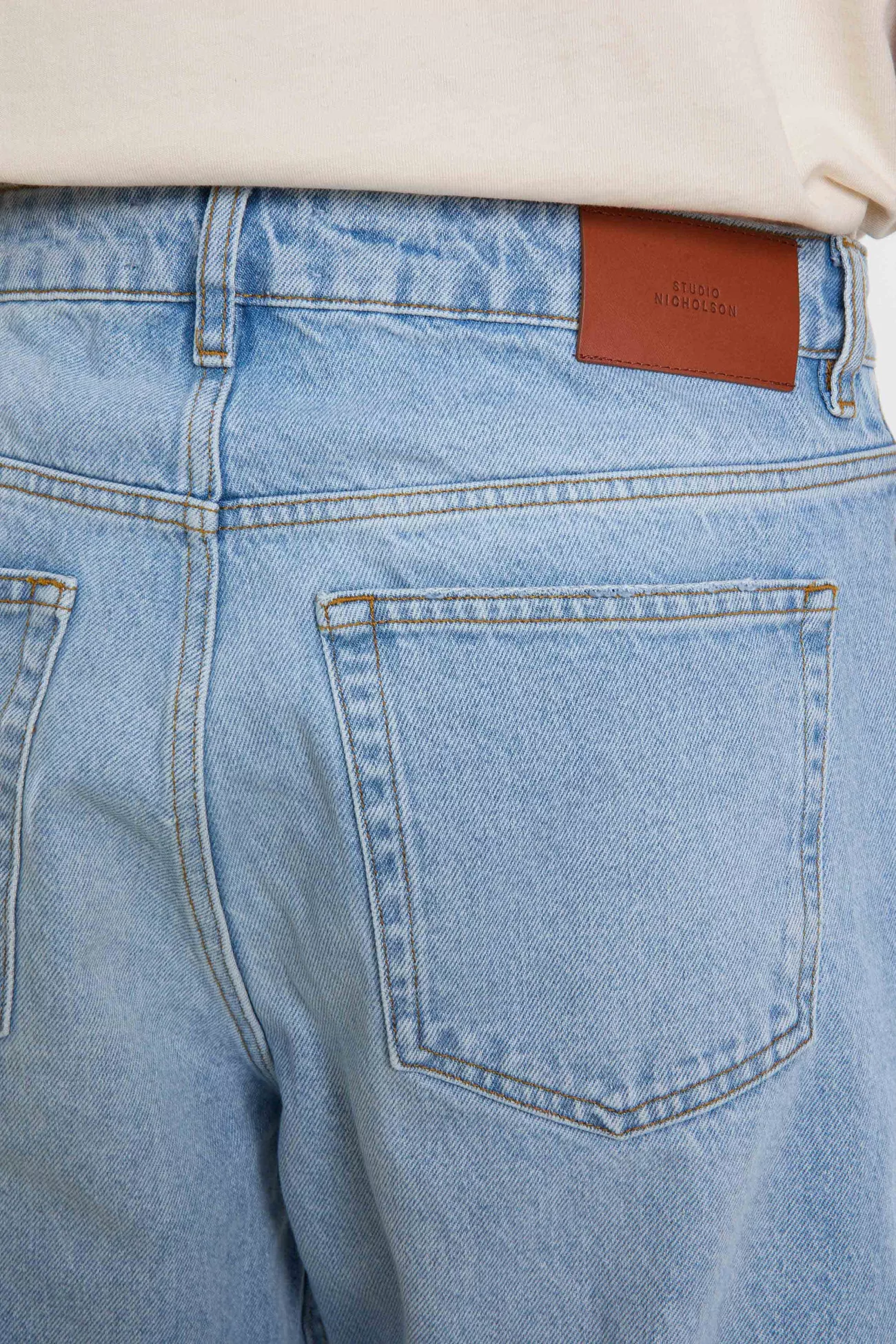 Studio Nicholson Riso 14oz Denim Pant – Bleached Wash | Centre Commercial