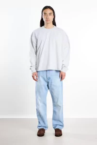 YMC Studio Organic Cotton Unisex Sweatshirt – Light Grey | Centre Commercial