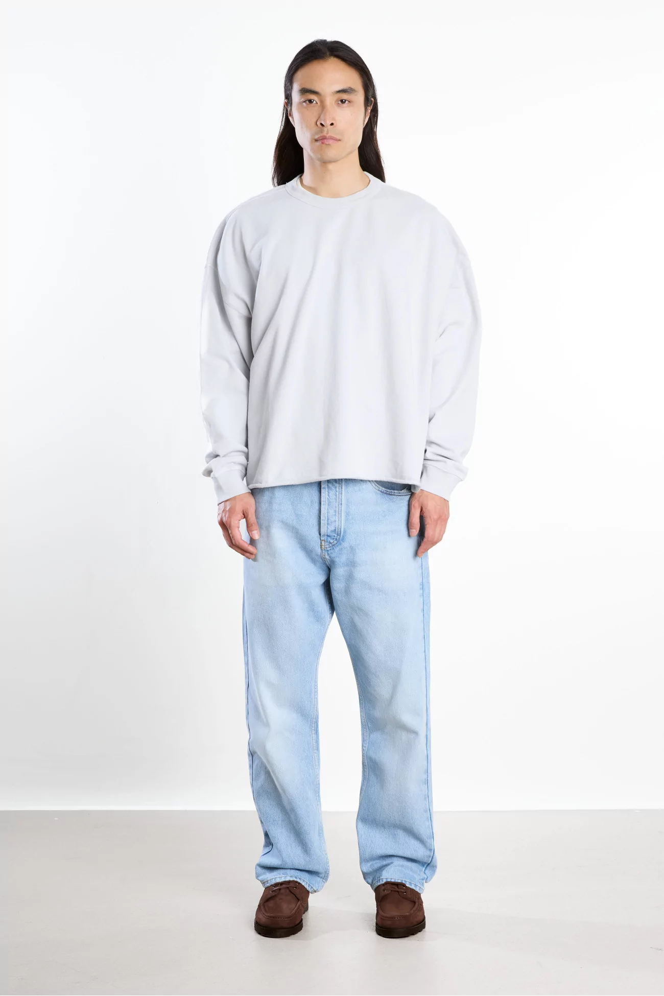 YMC Studio Organic Cotton Unisex Sweatshirt – Light Grey | Centre Commercial