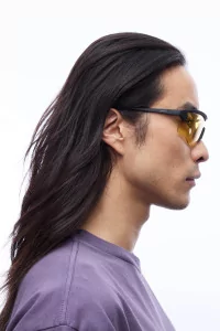 Junya Racer Sunglasses District Vision – Black Yellow | Centre Commercial