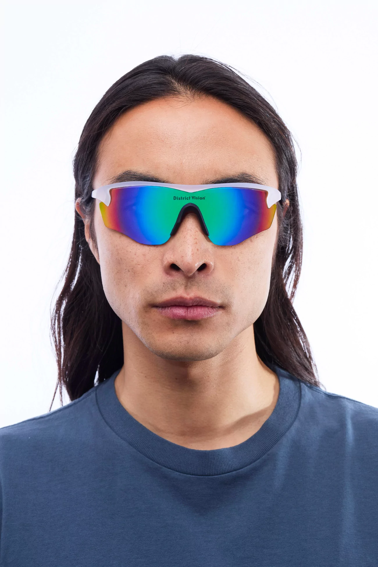 Junya Racer Sunglasses District Vision – Pulsar Blue | Centre Commercial