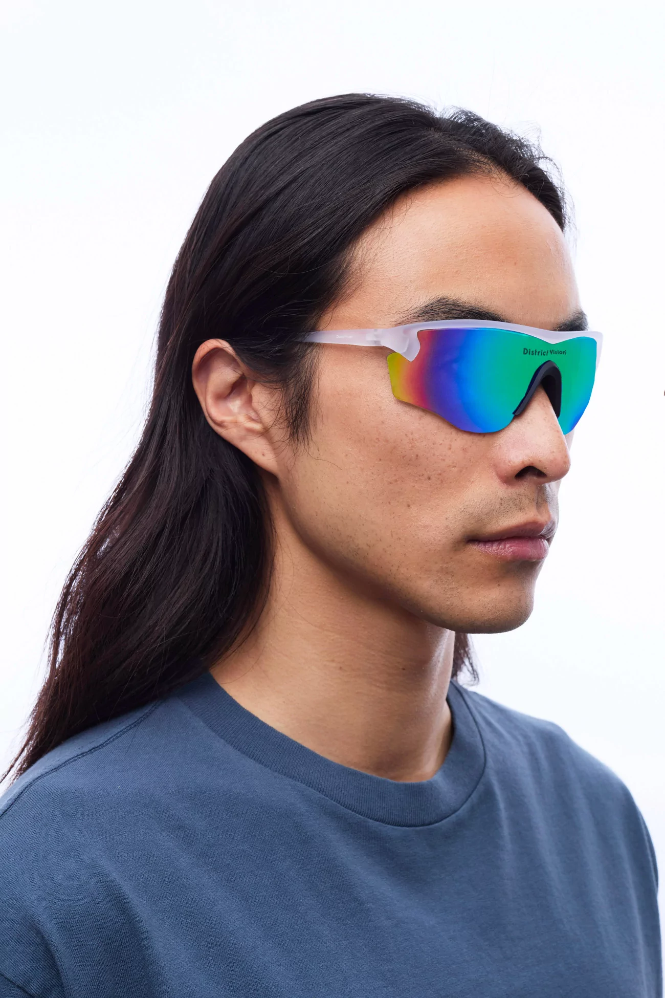 Junya Racer Sunglasses District Vision – Pulsar Blue | Centre Commercial