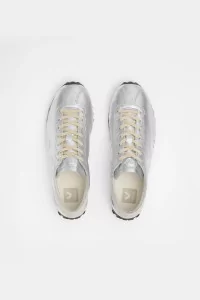 VEJA Cateyes Leather Sneakers – Silver White | Centre Commercial
