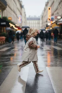Kids Rain Trousers Poule Party Leopard – Multicolour | Centre Commercial