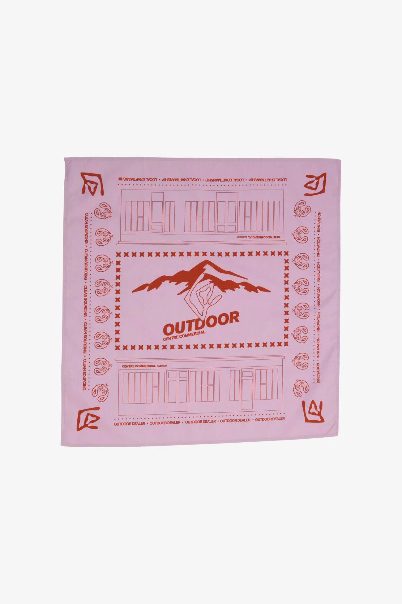 Organic Cotton Bandana Centre Commercial – Rose | Centre Commercial