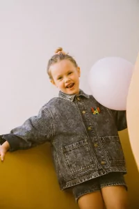 Big Crush Grey Denim Jacket Saudade Collection – Kids | Centre Commercial