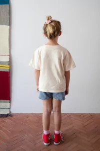 Big Crush Eyes Organic Cotton Kids T-shirt – Ecru | Centre Commercial
