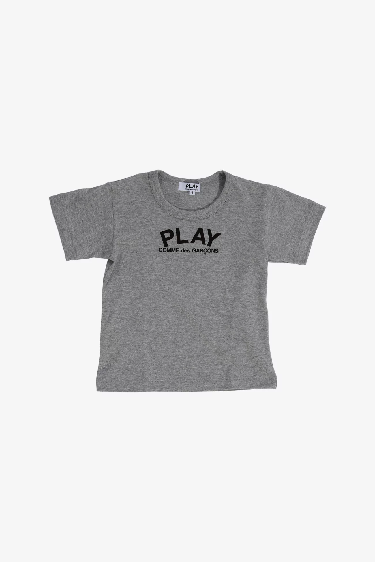 Kids T-Shirt Comme des Garçons PLAY Logo Print – Grey | Centre Commercial