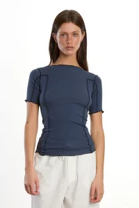 Baserange Omato 3/4 Tee Shirt Organic Cotton – Preston Blue | Centre Commercial