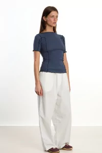 T-shirt 3/4 Omato Coton Bio Baserange – Preston Blue | Centre Commercial