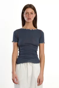 T-shirt Vein Coton Bio Baserange – Preston Blue | Centre Commercial