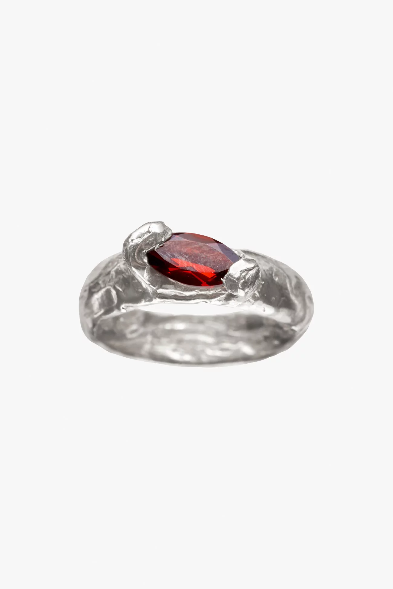 Simuero Enero Ring Red Garnet Silver 925 – Silver | Centre Commercial