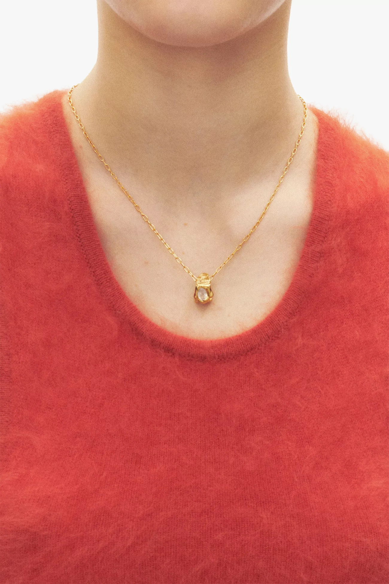 Simuero Junio Gold Plated Moonstone Necklace – Gold | Centre Commercial
