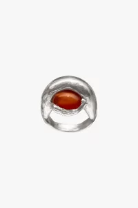 Simuero Agosto Agate Ring Recycled Silver 925 – Silver | Centre Commercial