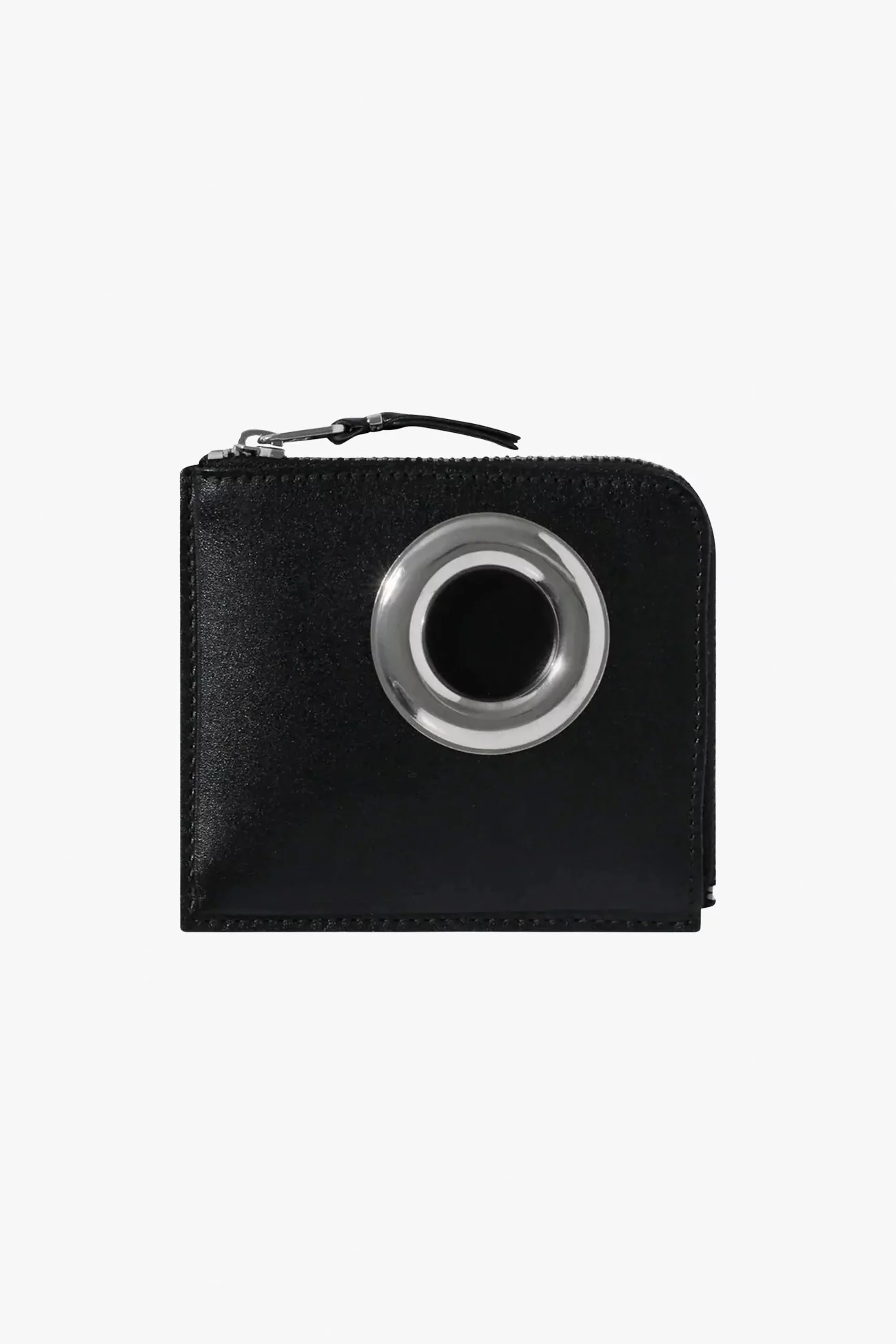 Silver Eyelet SA3100SE Leather Wallet – Black | Centre Commercial