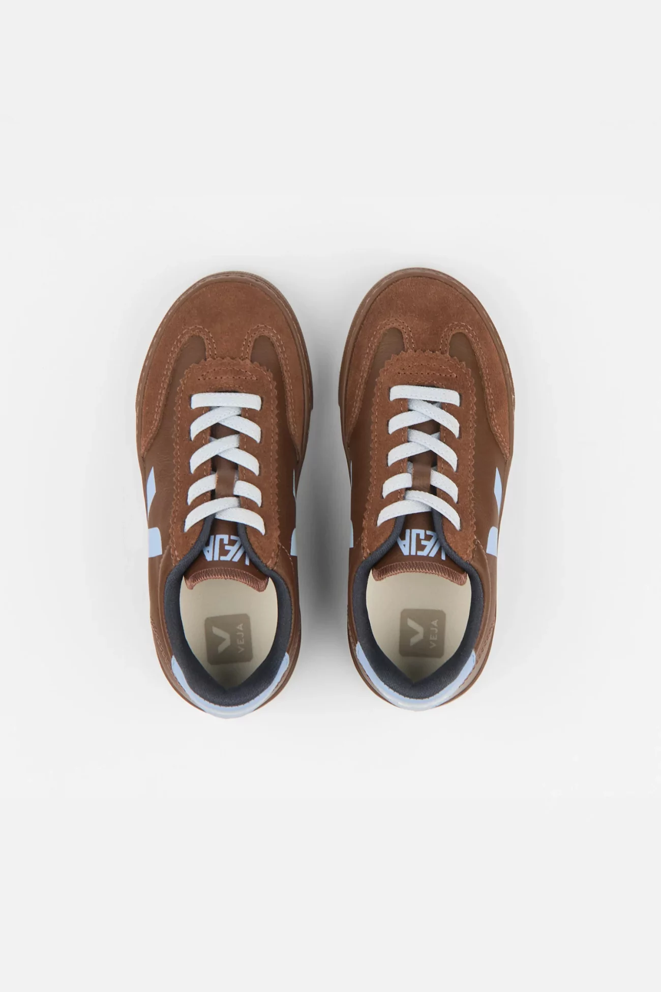 VEJA Volley Kids Leather Sneakers – Walnut Olympe | Centre Commercial