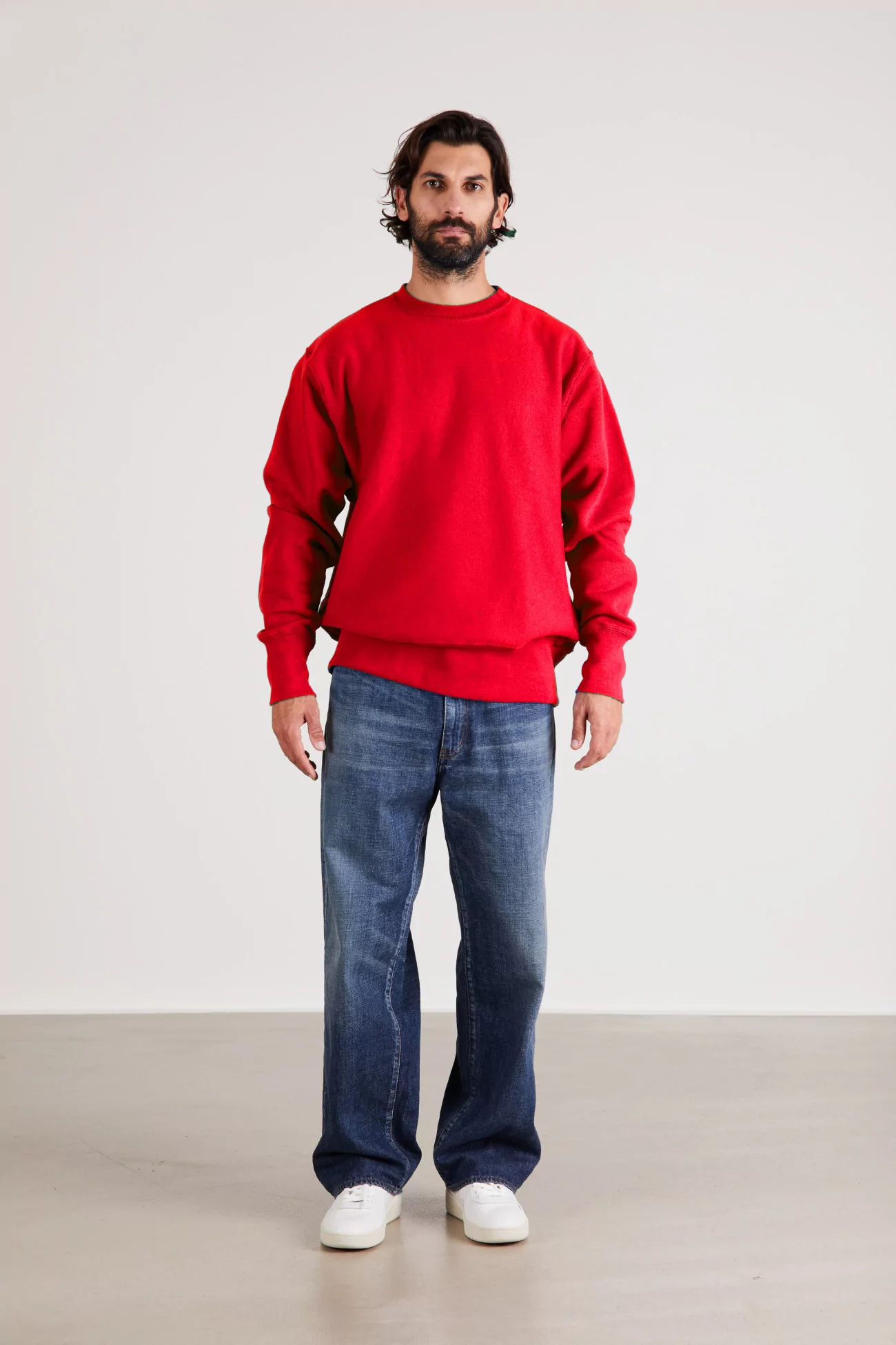 Camber 234 Heavyweight Cross-Knit Sweatshirt – Red | Centre Commercial