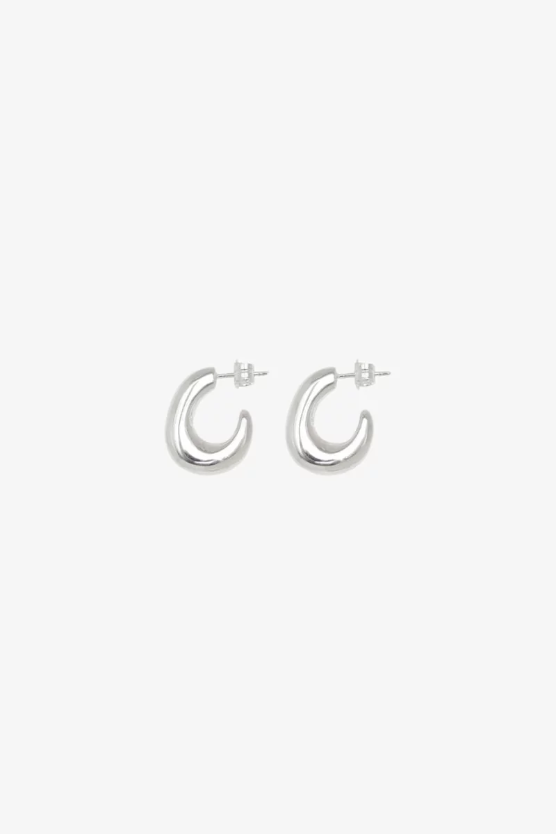 Nara Hoops Recycled Sterling Silver – Silver | Centre Commercial