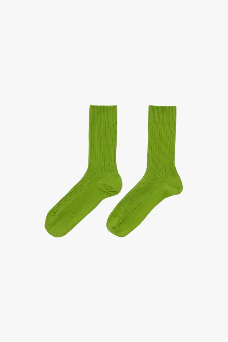 Baserange Organic Cotton Rib Overankle Socks – Spiral Green | Centre Commercial
