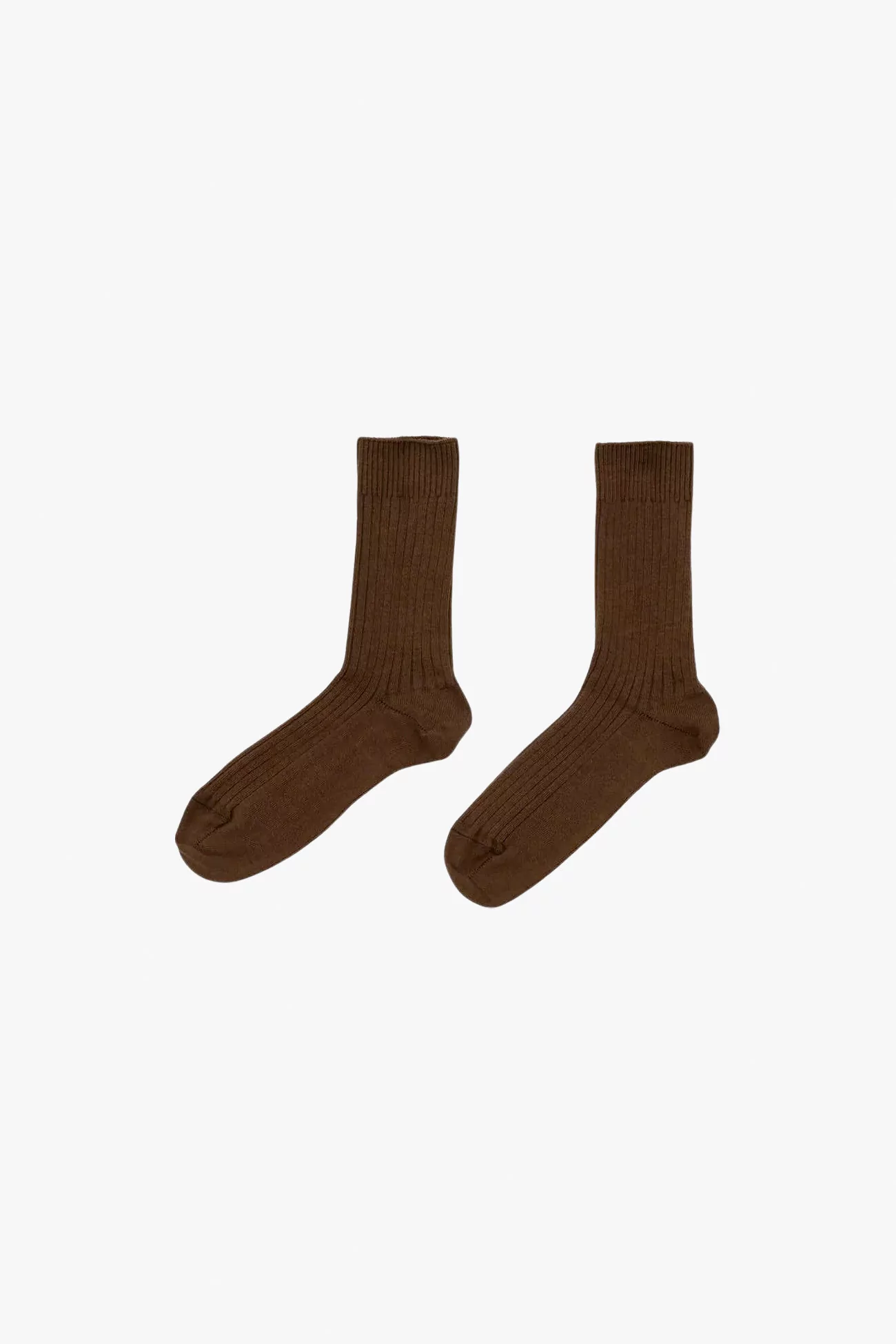Baserange Organic Cotton Rib Overankle Socks – Nocciola Brown | Centre Commercial