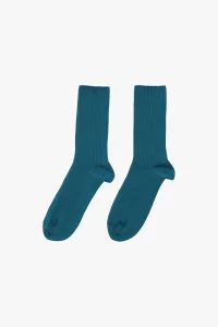 Baserange Organic Cotton Rib Overankle Socks – Sphere Blue | Centre Commercial