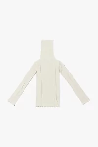 Omato Turtleneck Ribbed Organic Cotton – Off White | Centre Commercial