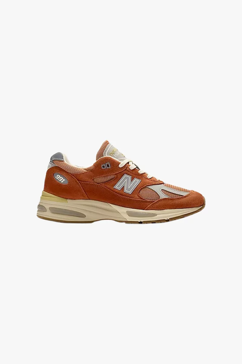 New Balance 991v2 Vintage Sports Sneakers – Potters Clay/Sienna | Centre Commercial