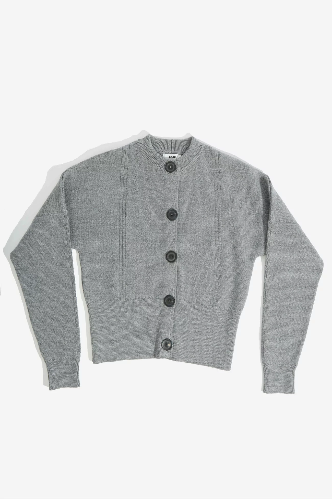 Milano Cardigan Merino Wool – Gris Chiné | Centre Commercial