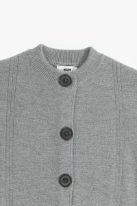 Milano Cardigan Merino Wool – Gris Chiné | Centre Commercial