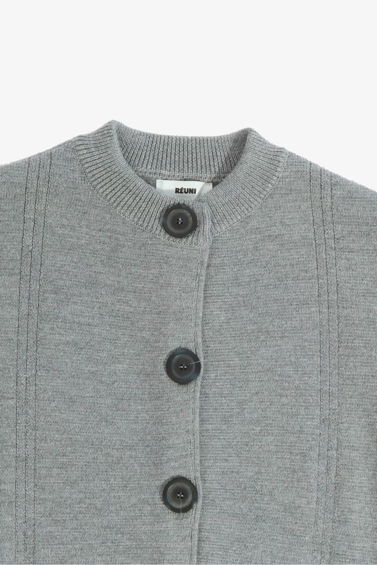 Milano Cardigan Merino Wool – Gris Chiné | Centre Commercial