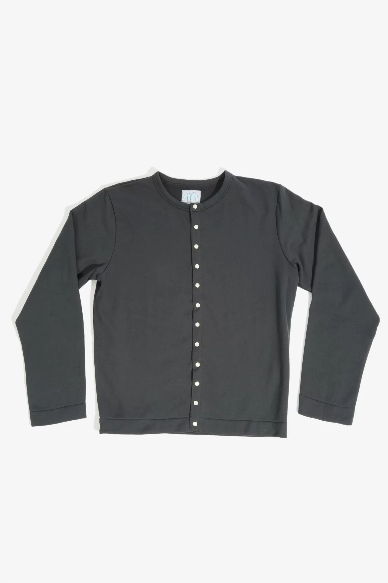 agnès b. Snap Cardigan Organic Cotton – Asphalte | Centre Commercial