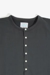 agnès b. Snap Cardigan Organic Cotton – Asphalte | Centre Commercial