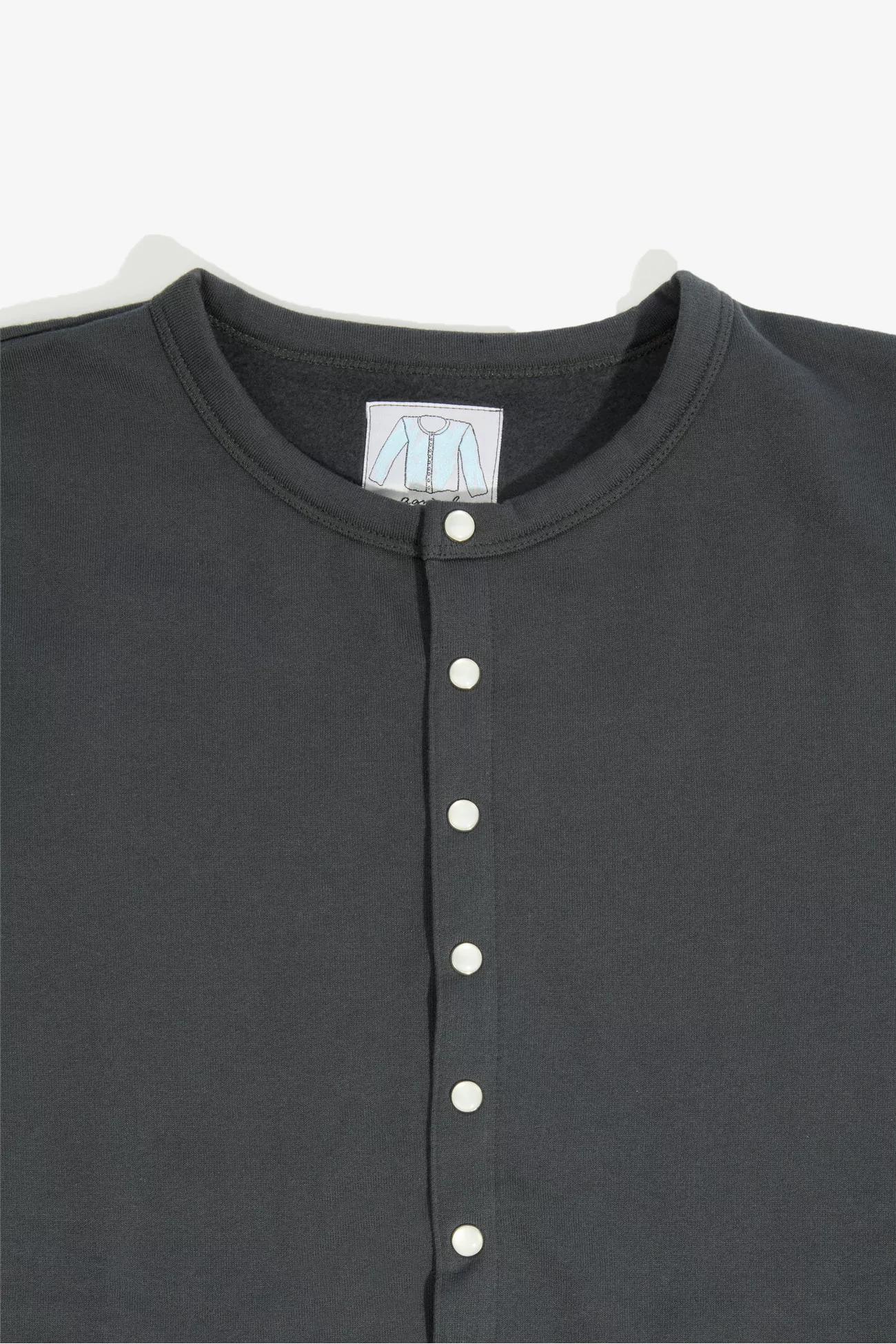 agnès b. Snap Cardigan Organic Cotton – Asphalte | Centre Commercial