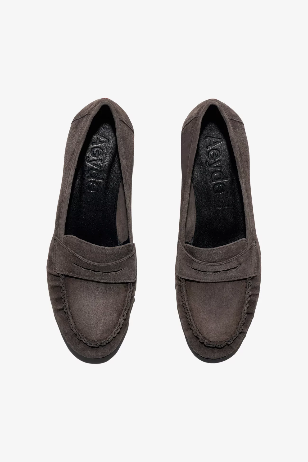 Mocassins Femme Daim Aeyde Aldous – Taupe | Centre Commercial