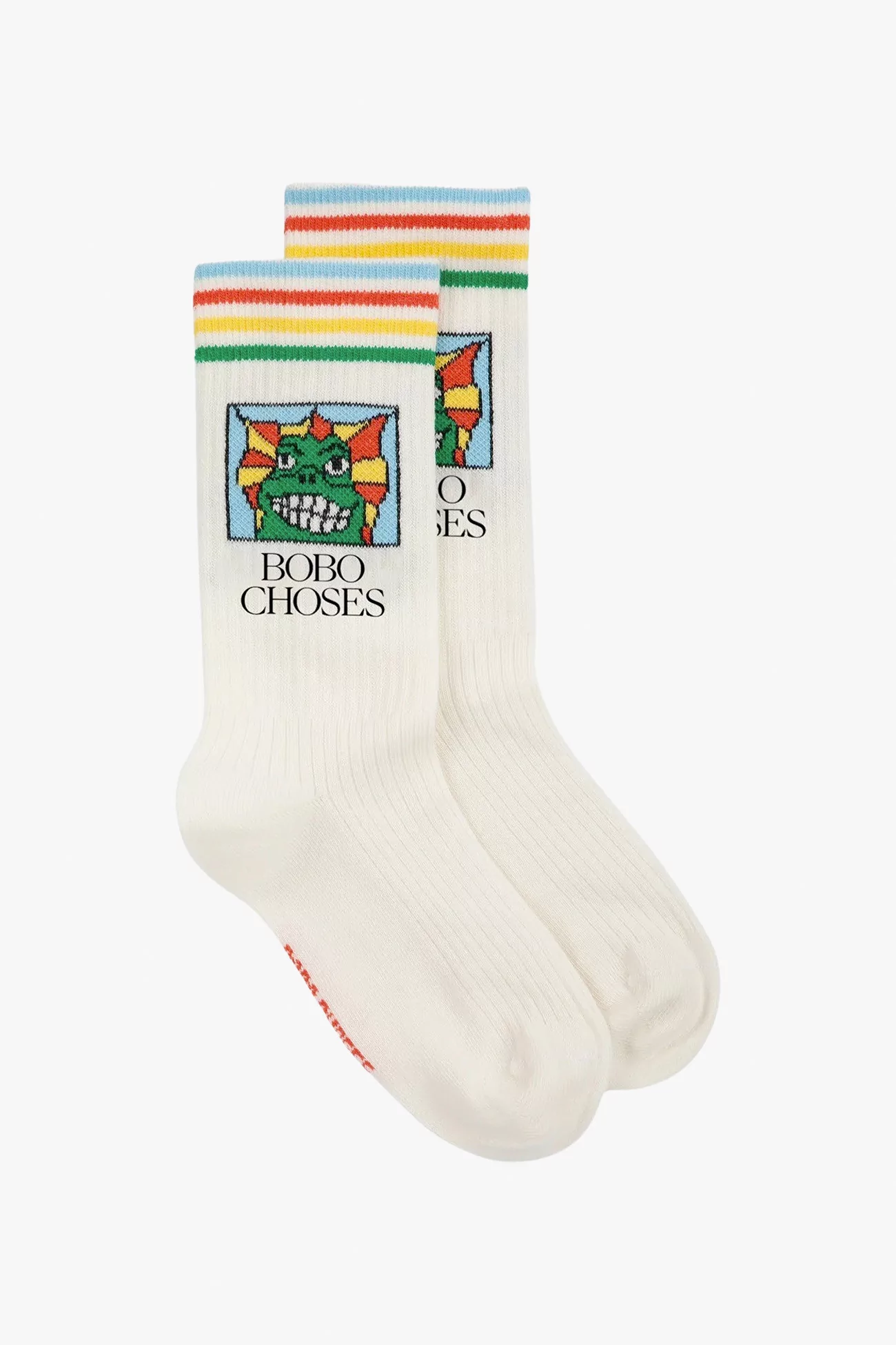 Kids Beast Organic Cotton Long Socks – White | Centre Commercial