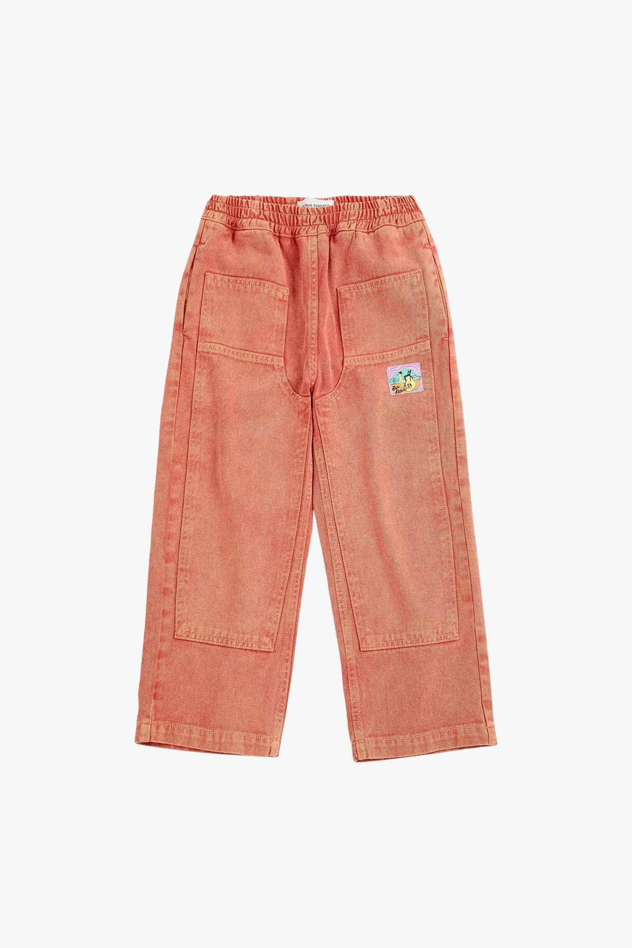 Kids Taxi Saurus Twill Organic Cotton Pants – Red | Centre Commercial