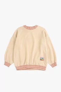 Kids Taxi Saurus Velvet Organic Cotton Sweatshirt – Pink | Centre Commercial