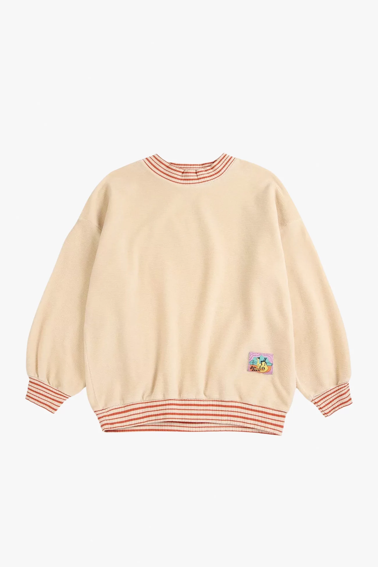 Kids Taxi Saurus Velvet Organic Cotton Sweatshirt – Pink | Centre Commercial