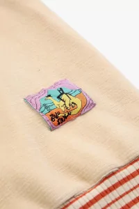Kids Taxi Saurus Velvet Organic Cotton Sweatshirt – Pink | Centre Commercial