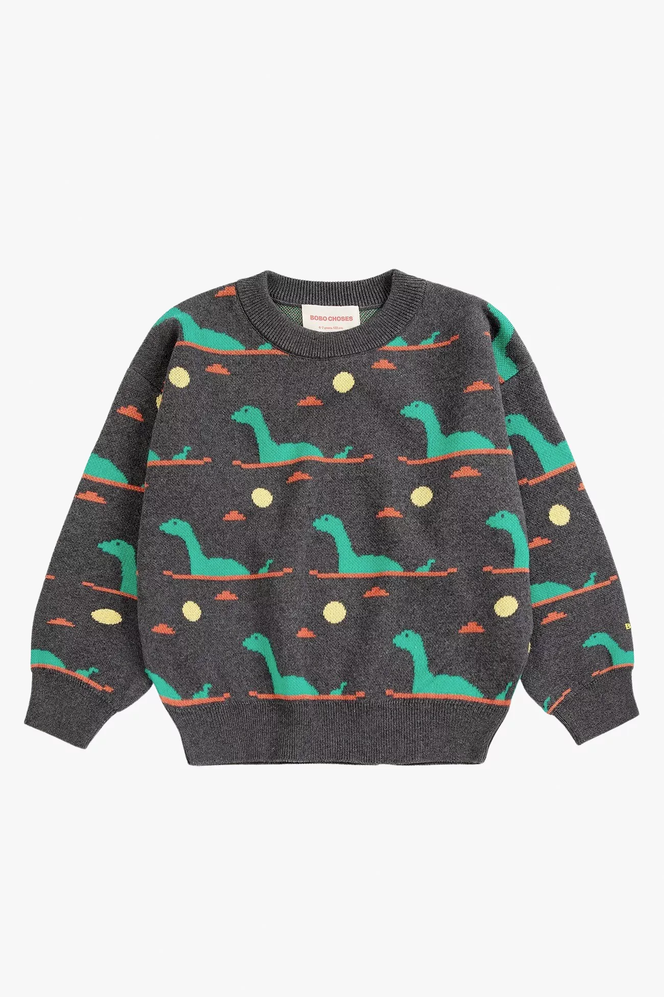 Kids Lake Monster Jacquard Organic Cotton Jumper | Centre Commercial