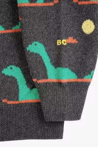 Kids Lake Monster Jacquard Organic Cotton Jumper | Centre Commercial