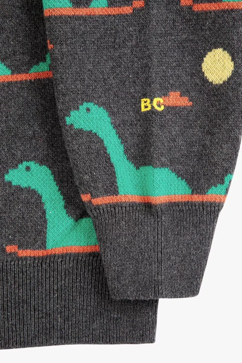 Kids Lake Monster Jacquard Organic Cotton Jumper | Centre Commercial