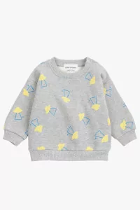 Baby Pixel Abduction Organic Cotton Sweatshirt – Grey | Centre Commercial