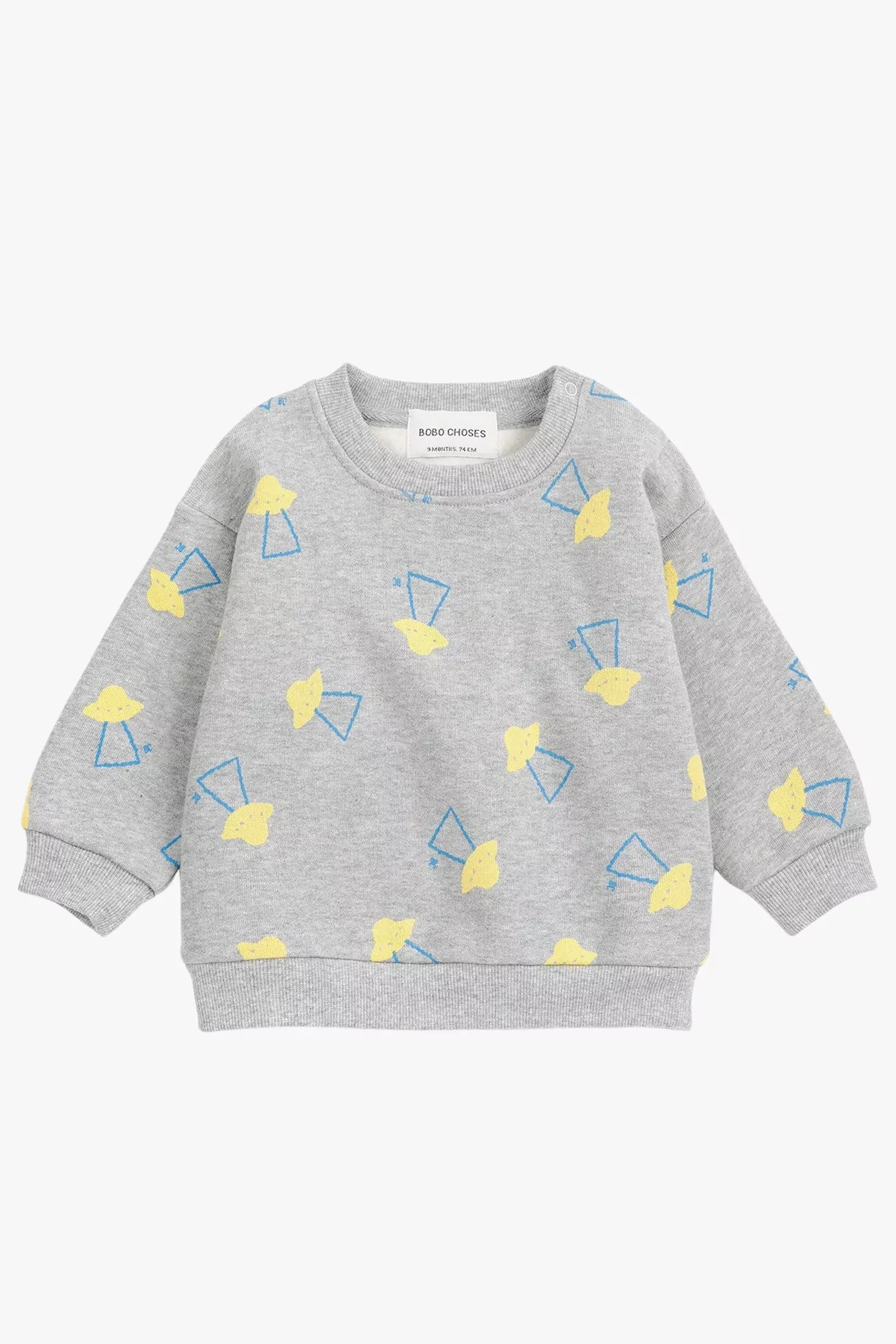 Baby Pixel Abduction Organic Cotton Sweatshirt – Grey | Centre Commercial