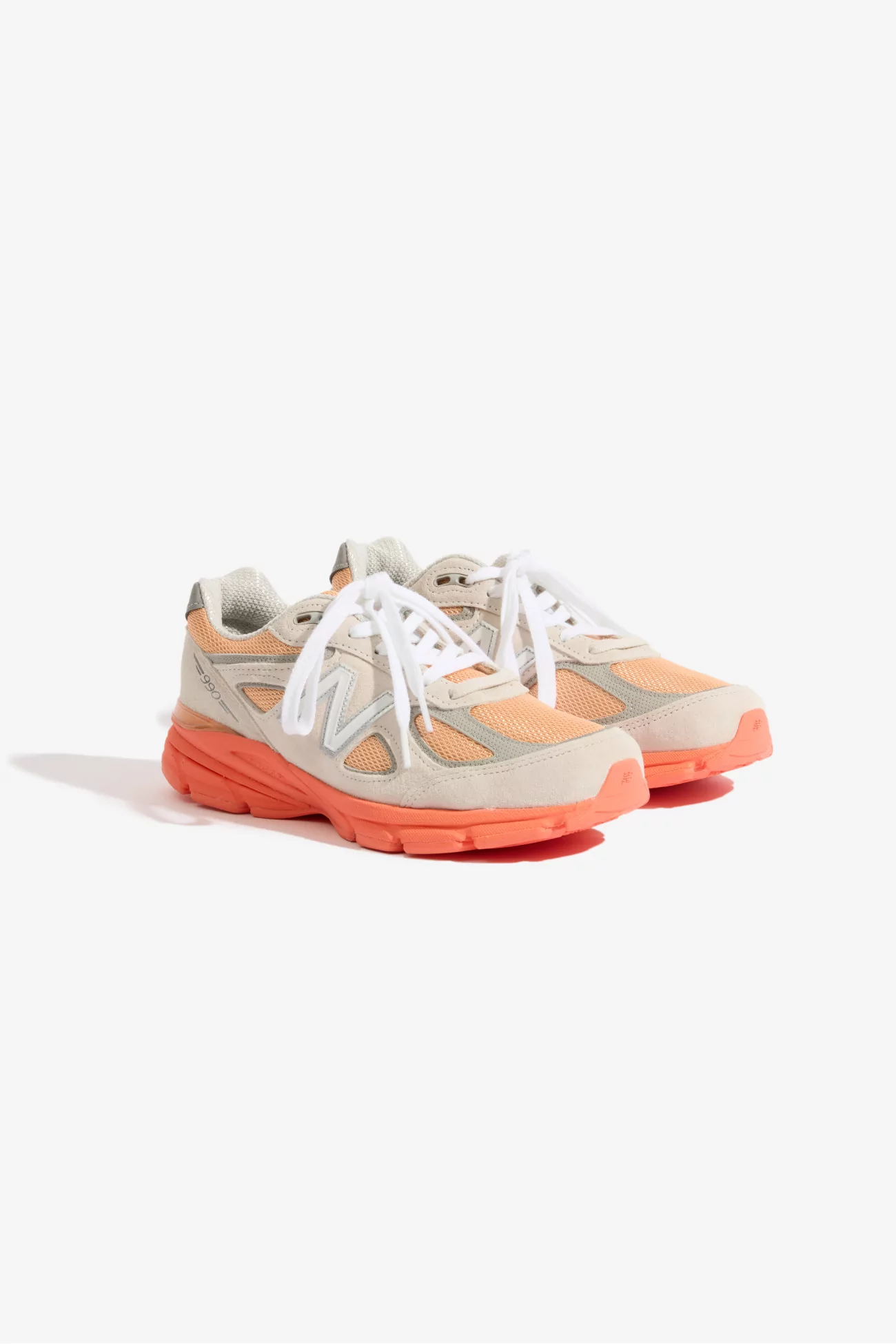 New Balance 990v4 Made in USA Sneakers – Moonbeam / Tangerine | Centre Commercial