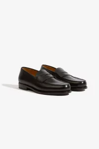 Paraboot Adonis Smooth Leather Loafers – Black | Centre Commercial